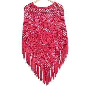 Coco + Carmen Boho Crochet Poncho One Size NEW
